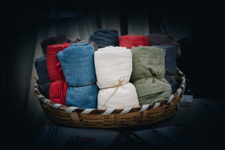 Examples of colorful fabric of various color and type