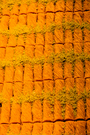 Turkish traditional desert sweets at the Marketの写真素材
