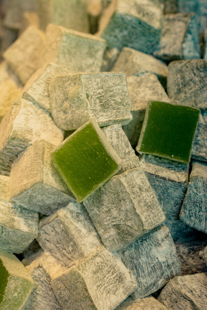 Turkish delight or lokum is a family of confections based on a gel of starch and sugarの写真素材