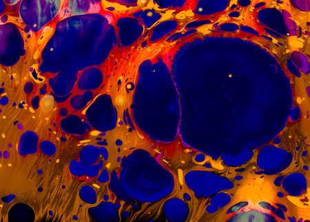 Traditional Ottoman Turkish marbling art patterns as abstract colorful