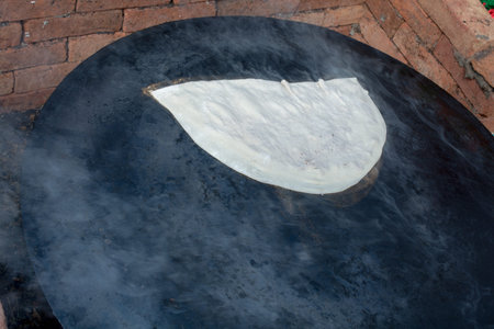 Metal pan as a cookware object in view