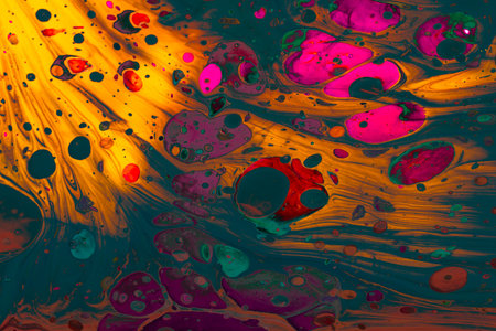 Traditional Ottoman Turkish marbling art patterns as abstract colorful background