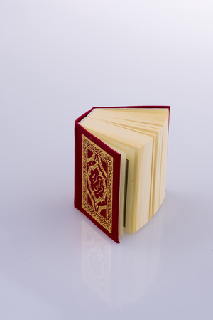 The Holy Quran on a white backgroundの写真素材