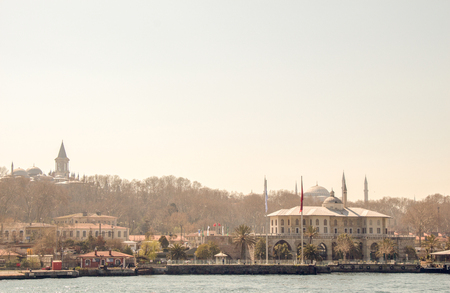 stanbul city skyline. Travel Turkey background. Urban panoramic viewのeditorial素材