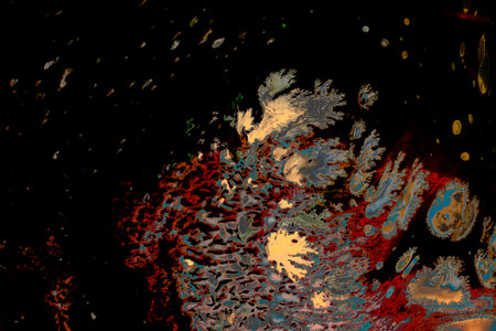 Traditional Ottoman Turkish marbling art patterns as abstract colorful