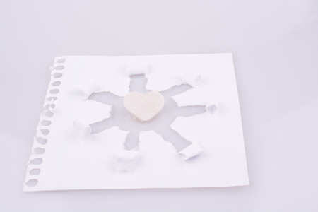 Paper art with a heart in the middleの写真素材