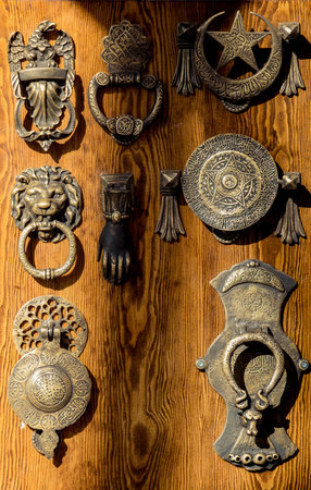 Old Handmade ottoman door handle made of metal