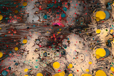 Traditional Ottoman Turkish abstract marbling art patterns as backgroundの写真素材