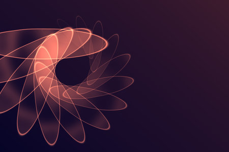 Colorful abstract background with circular lines