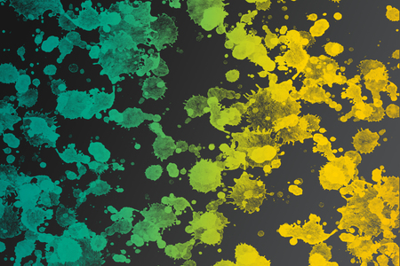 Abstract background template made of of colorful paint splashesの写真素材