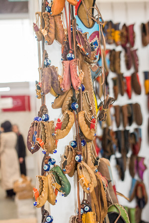 Set of traditional hand made Yemeni shoesの写真素材