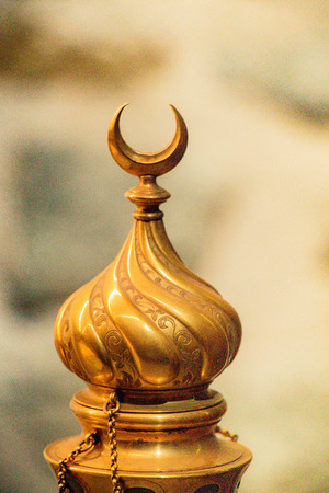 Metal islamic crescent moon iconの写真素材