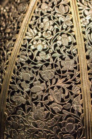 Example of Ottoman art patterns applied on metals