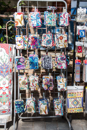 Set of traditional style  woven purseの写真素材