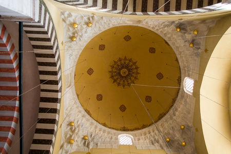 Inner view of dome in Ottoman architecture  in, Istanbul, Turkeyの写真素材
