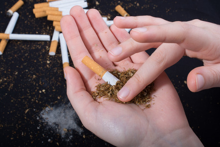 World No Tobacco Day poster for say no smoking conceptの写真素材