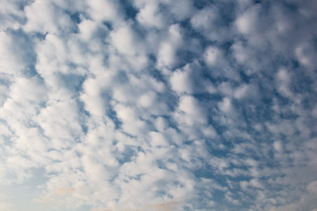 Blue Sky is partly filled with white clouds