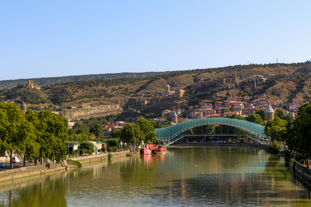 Beautiful panoramic view of Tbilisi in Georgiaの写真素材