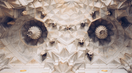 Ottoman Turkish  art with geometric patterns on marbleの写真素材
