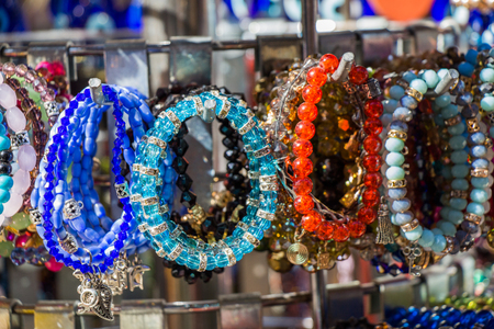 Colorful beads of various colorの写真素材