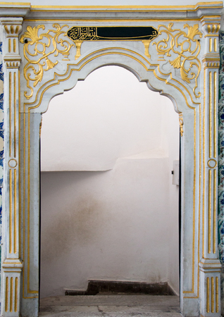 Old style door architecture in the viewの写真素材