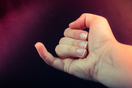 Little finger isolated to reconcile or promise or friendshipの写真素材