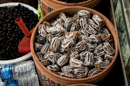 Persimmon dry in the sun as a dry fruitの写真素材