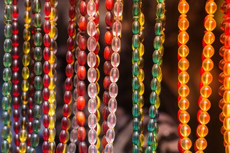Set of praying beads of various colorsの写真素材