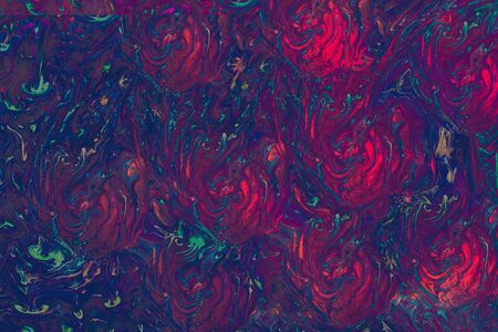 Traditional Ottoman Turkish abstract marbling art patterns as backgroundの写真素材