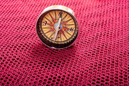 Magnetic compass tool as a concept of travelingの写真素材