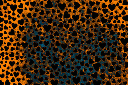 Colorful decorative objects in the shape of a heart