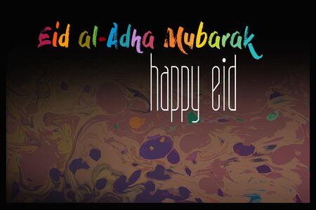 Muslim holiday festival of sacrifice, Happy Eid al-Adha mubarak wordingの写真素材
