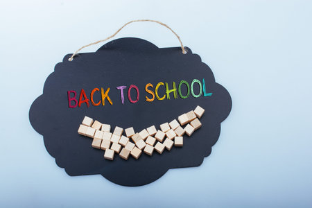 Back to school wording as educational concept