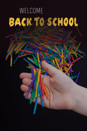 Back to school wording as education, teaching and learning concept