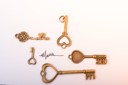Education wording beside a retro style key  as education concpt