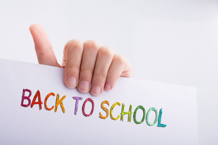 Back to school wording as education, teaching and learning concept