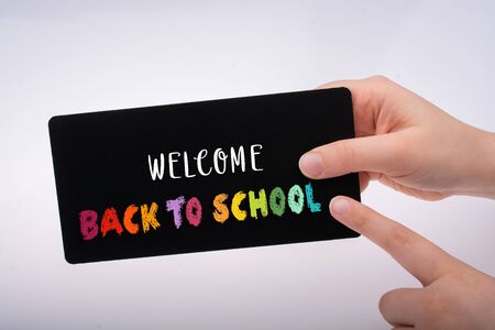 Back to school wording as education, teaching and learning conceptの写真素材