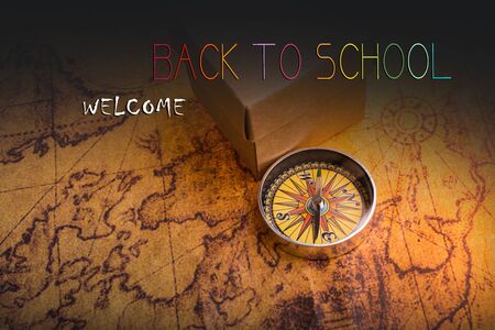 Back to school wording as education, teaching and learning conceptの写真素材