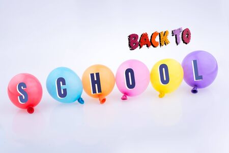 Back to school wording as education, teaching and learning conceptの写真素材