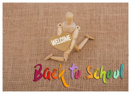 Back to school wording as education, teaching and learning conceptの写真素材