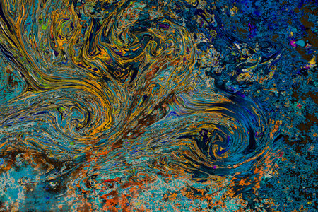 Traditional Ottoman Turkish abstract marbling art patterns