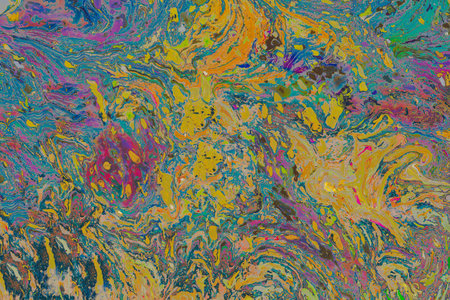 Traditional Ottoman Turkish abstract marbling art patterns