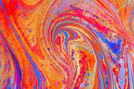 Traditional Ottoman Turkish abstract marbling art patterns as backgroundの写真素材