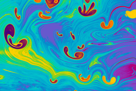 Traditional Ottoman Turkish marbling art patterns as abstract colorful background