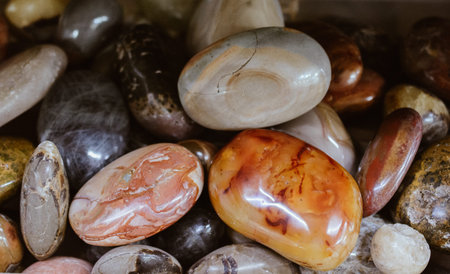Set of natural mineral gemstones of Set of natural mineral gemstones of various type