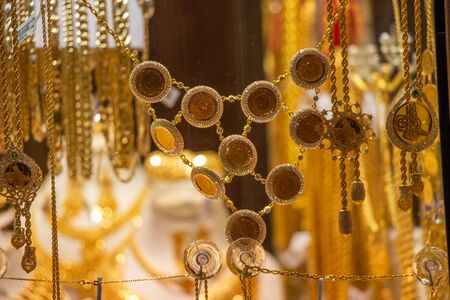 Turkish Gold Coins with portrait in viewの写真素材