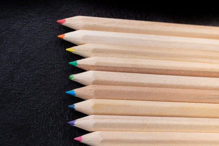 Variety of colors vector set of colored pencils. Drawing and paintingの写真素材