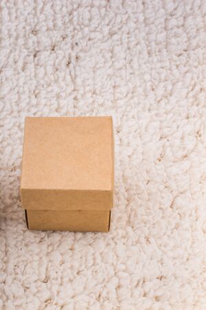 Brown cardboard box on white backgroundsの写真素材