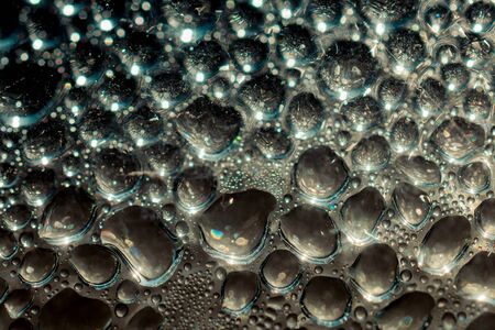 Background covered with water drops in  close-up viewの写真素材