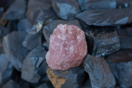 Set of natural mineral gemstones of a certain type